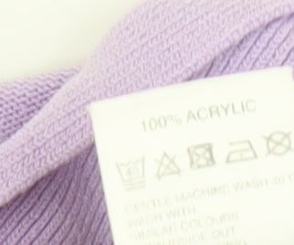 Eastex Women's Purple Cowl Neck Jumper Size 14