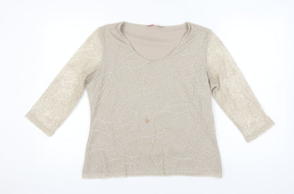 Womens UK Size M Jacques Vert Beige  Blouse