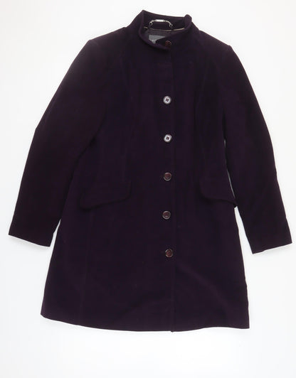Laura Ashley Women's Purple Cotton Overcoat Size 12