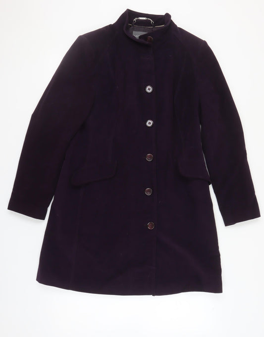 Laura Ashley Women's Purple Cotton Overcoat Size 12