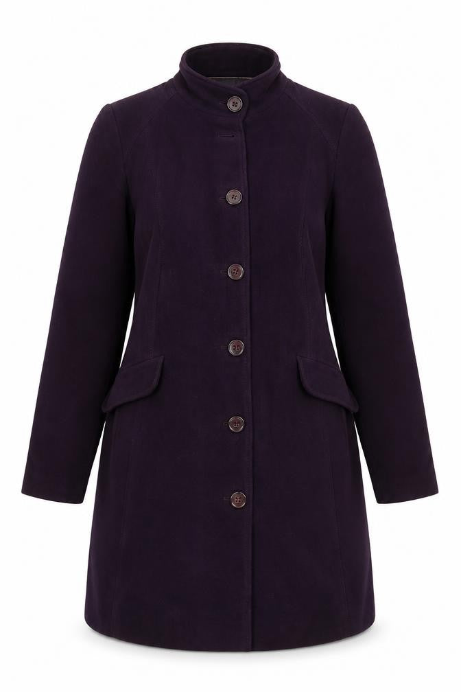 Womens UK Size 12 Laura Ashley Purple Overcoat