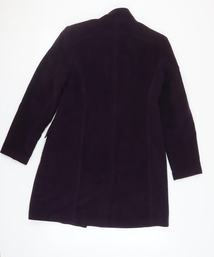 Laura Ashley Women's Purple Cotton Overcoat Size 12