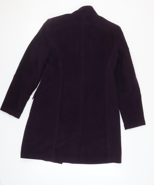 Laura Ashley Women's Purple Cotton Overcoat Size 12