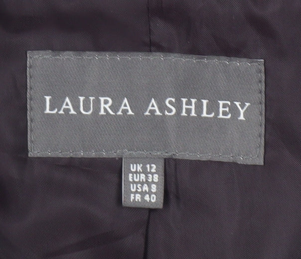 Laura Ashley Women's Purple Cotton Overcoat Size 12
