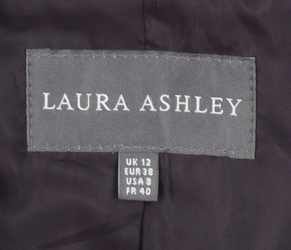 Laura Ashley Women's Purple Cotton Overcoat Size 12