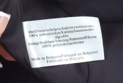 Laura Ashley Women's Purple Cotton Overcoat Size 12