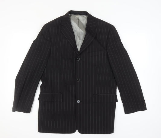 Mens UK Size 40 Pierre Cardin Regular Black Suit Jacket