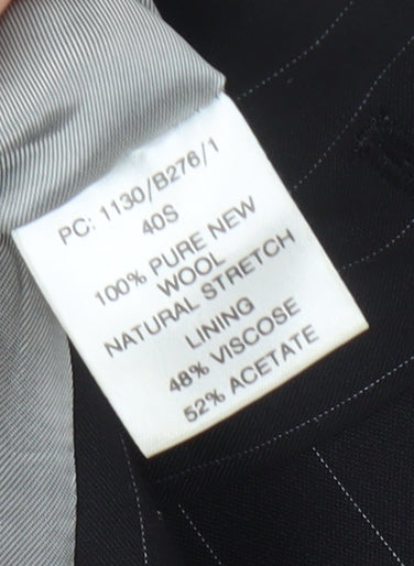 Mens UK Size 40 Pierre Cardin Regular Black Suit Jacket