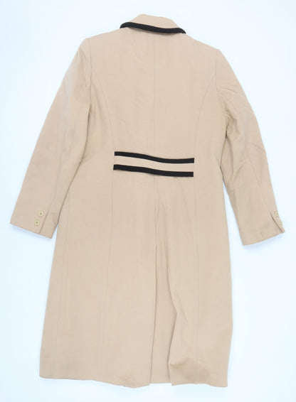 Jacques Vert Women's Beige Long Overcoat Size 12