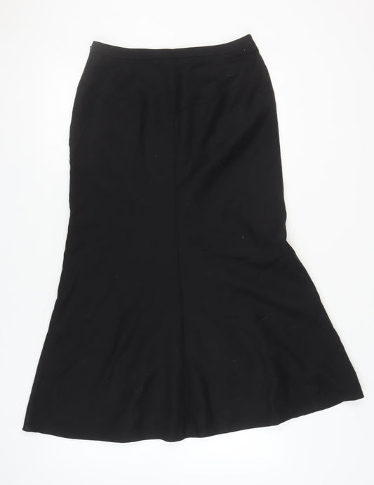 Laura Ashley Women's Black Wool Pencil Skirt Size 12
