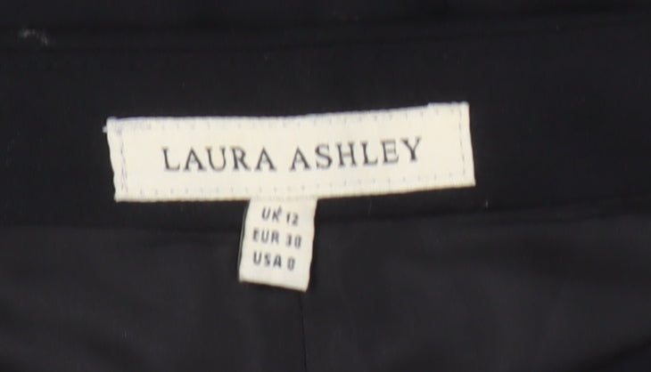 Laura Ashley Women's Black Wool Pencil Skirt Size 12