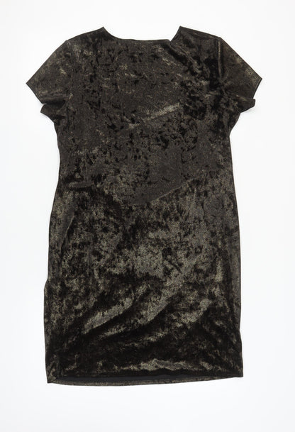 Saloos Women's Black Sheath Dress, Size 16, Party Style