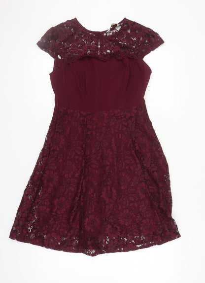 Dorothy Perkins Women Red A-Line Party Dress Size 10
