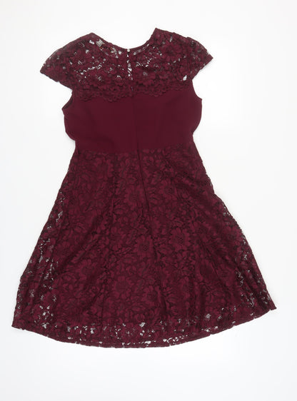 Dorothy Perkins Women Red A-Line Party Dress Size 10