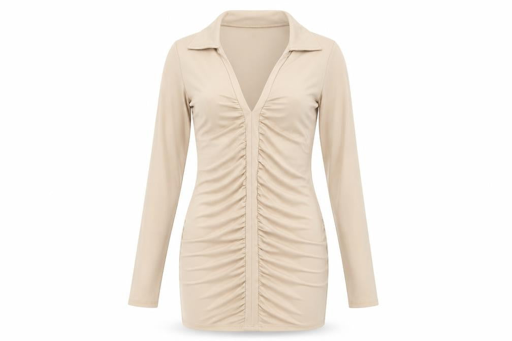 Oh Polly Beige Bodycon Party Dress, Size 10
