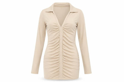 Oh Polly Beige Bodycon Party Dress, Size 10