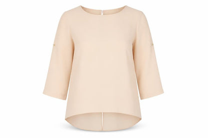 Womens UK Size 8 Oasis Beige  Blouse