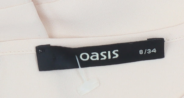 Womens UK Size 8 Oasis Beige  Blouse