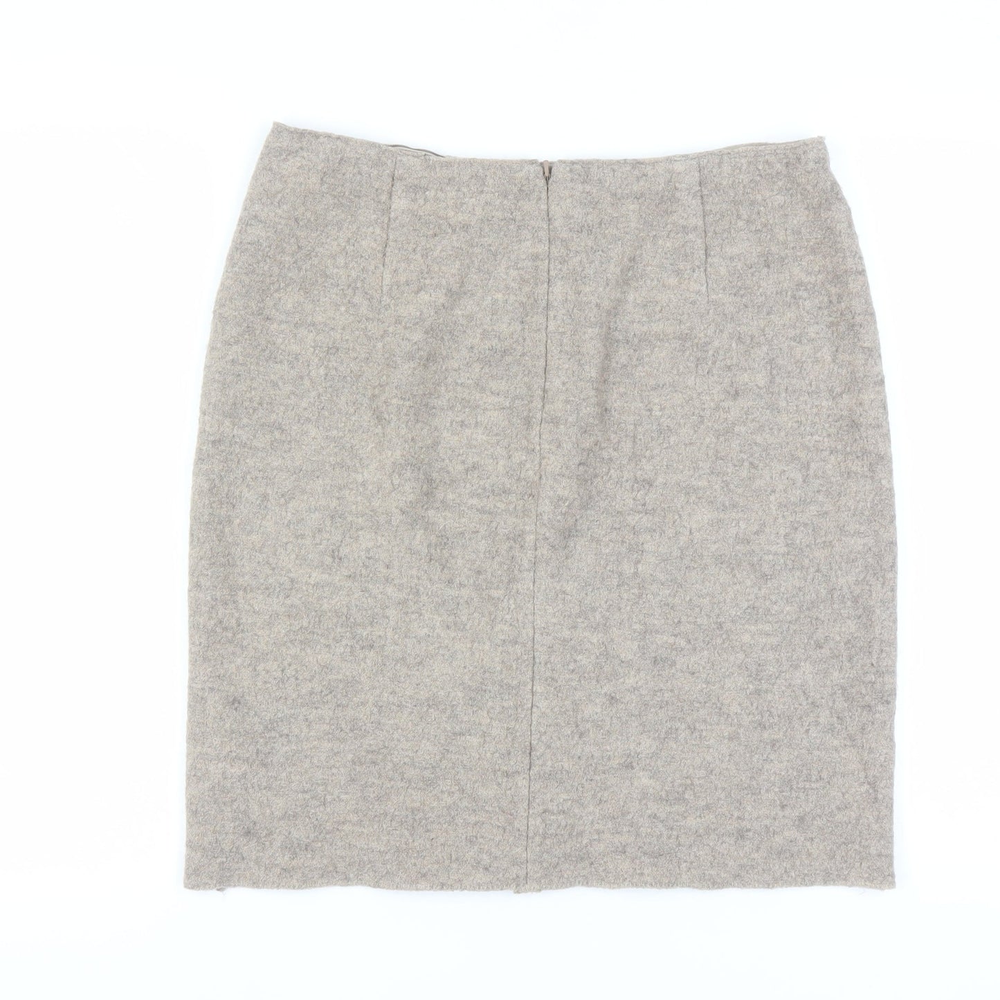 Hobbs Women's Grey Wool Pencil Skirt UK 14 Workwear