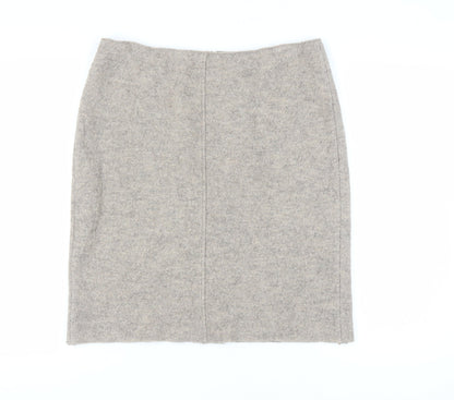 Hobbs Women's Grey Wool Pencil Skirt UK 14 Workwear