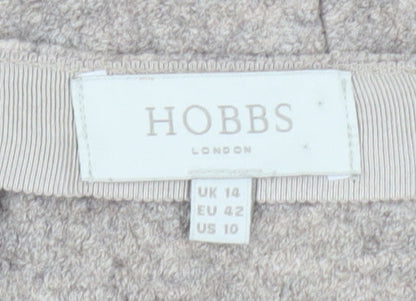 Hobbs Women's Grey Wool Pencil Skirt UK 14 Workwear