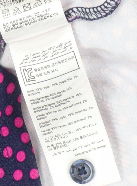 Womens UK Size 12 Joules Multicoloured Basic Blouse