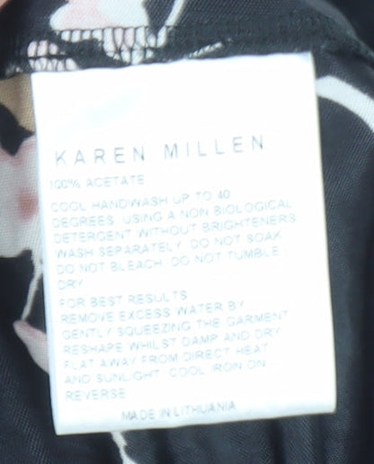 Womens UK Size 12 Karen Millen Black Basic Blouse