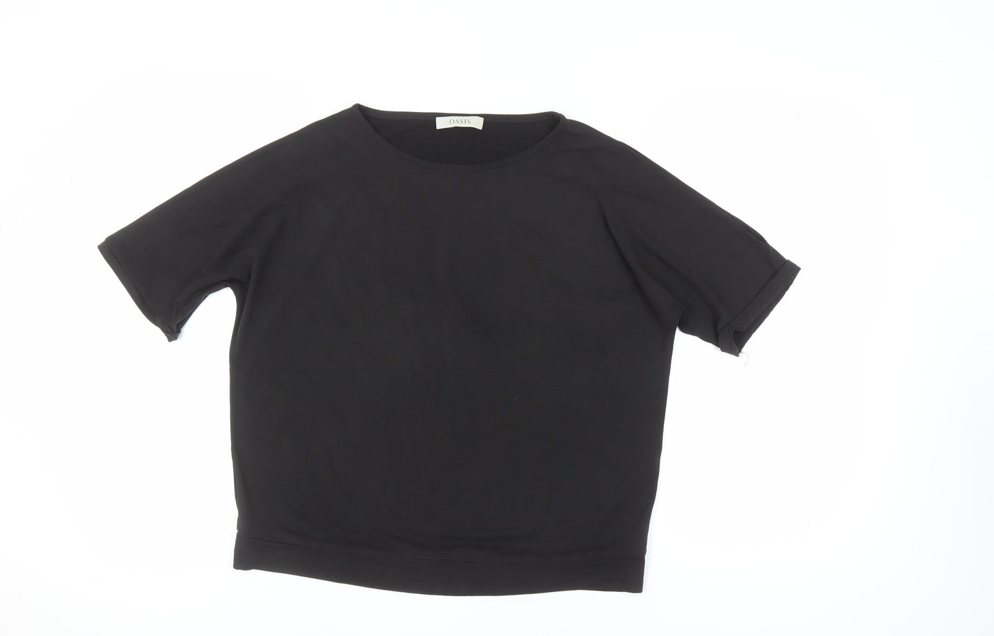 Womens UK Size S Oasis Black  T-Shirt