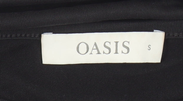 Womens UK Size S Oasis Black  T-Shirt