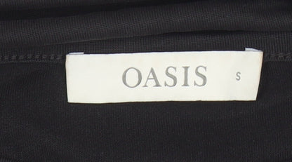 Womens UK Size S Oasis Black  T-Shirt