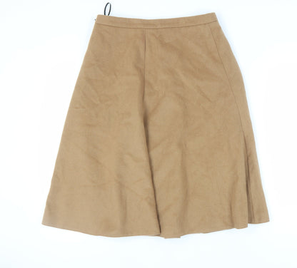 Marks and Spencer Women's Brown A-Line Skirt, Size 12
