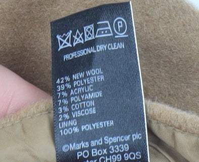 Marks and Spencer Women's Brown A-Line Skirt, Size 12