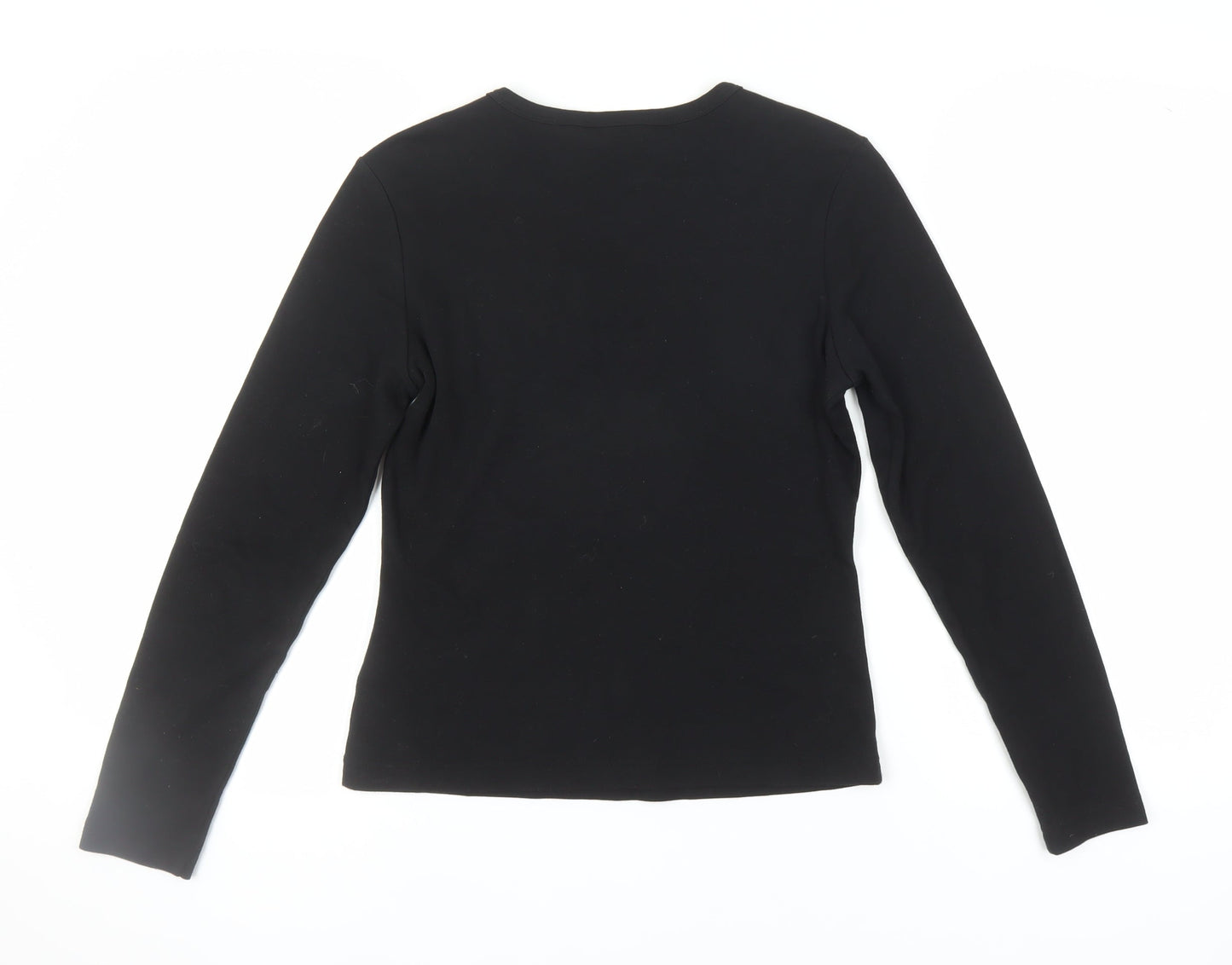 Mexx Women's Black Long Sleeve Basic T-Shirt L