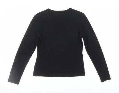 Mexx Women's Black Long Sleeve Basic T-Shirt L