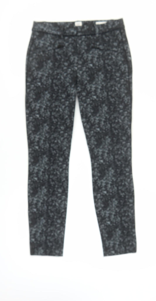 Womens UK Size 2XS Gap Slim Fit Ankle Black Trousers