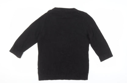 Womens UK Size XL Tommy Hilfiger Black Pullover Jumper