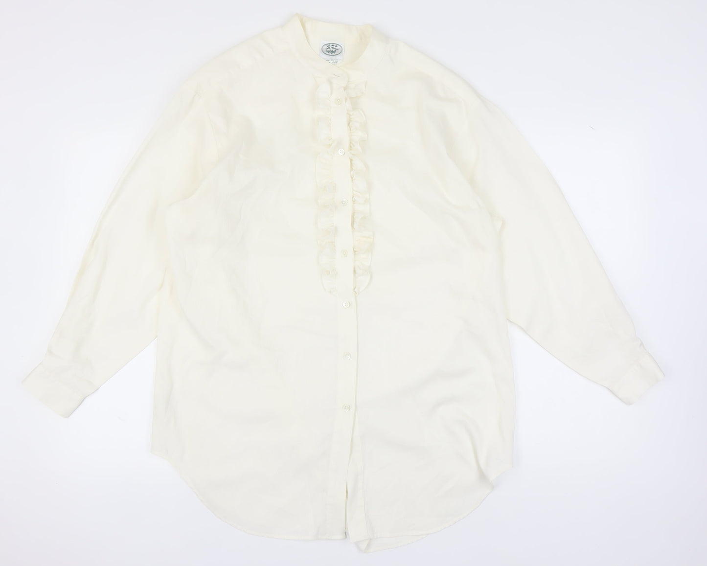 Laura Ashley Women's Ivory Button-Up Shirt UK 16