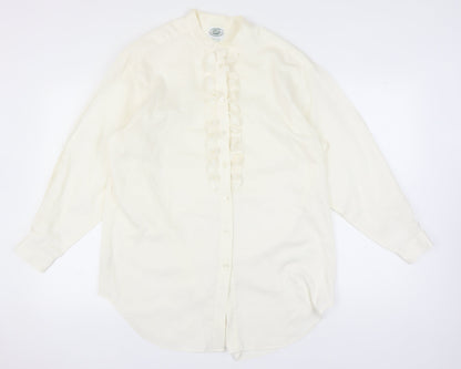 Laura Ashley Women's Ivory Button-Up Shirt UK 16
