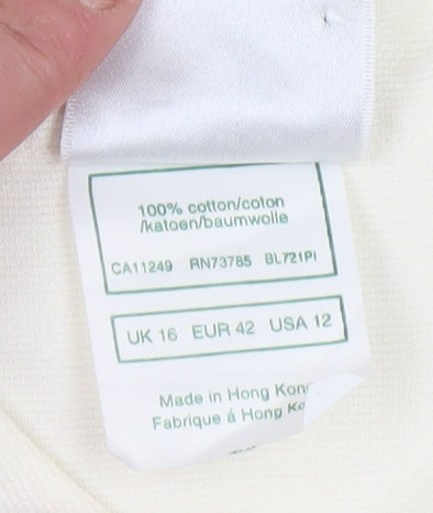 Laura Ashley Women's Ivory Button-Up Shirt UK 16