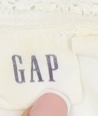 GAP Women's Ivory XL Sleeveless Crochet Blouse