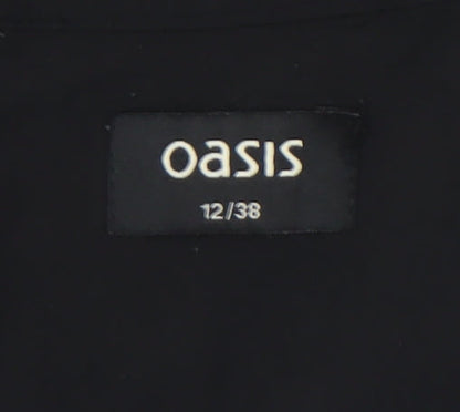 Oasis Women's Black Geometric Pencil Skirt Size 12