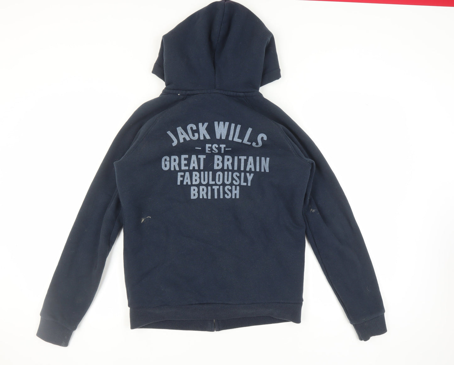 Womens UK Size 12 Jack Wills Blue Full Zip Hoodie