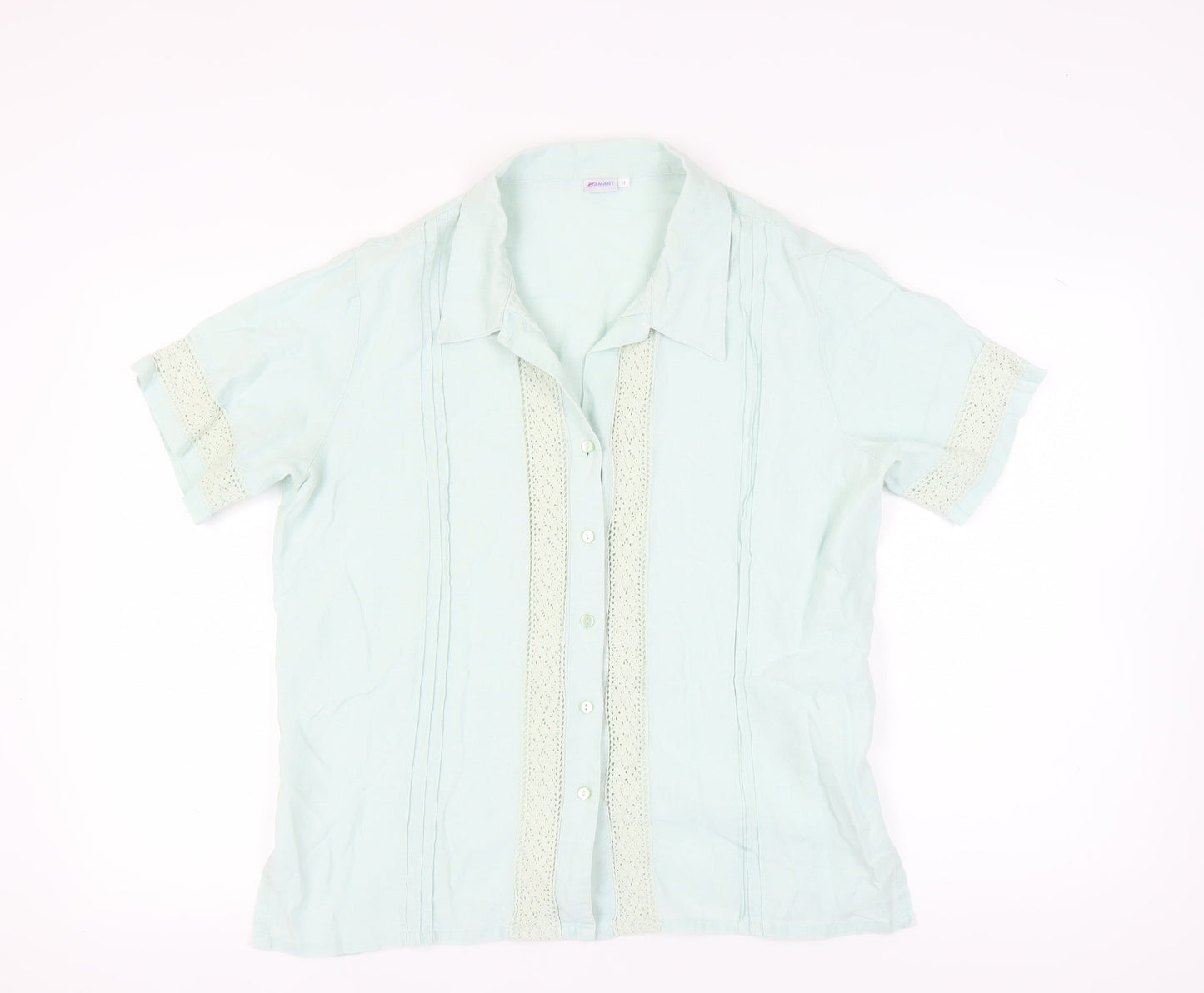 Womens UK Size 18 Damart Blue  Button-Up