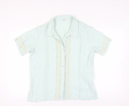 Womens UK Size 18 Damart Blue  Button-Up