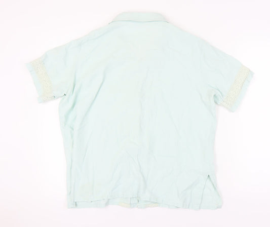 Womens UK Size 18 Damart Blue  Button-Up