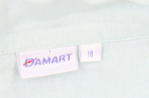 Womens UK Size 18 Damart Blue  Button-Up