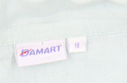 Womens UK Size 18 Damart Blue  Button-Up