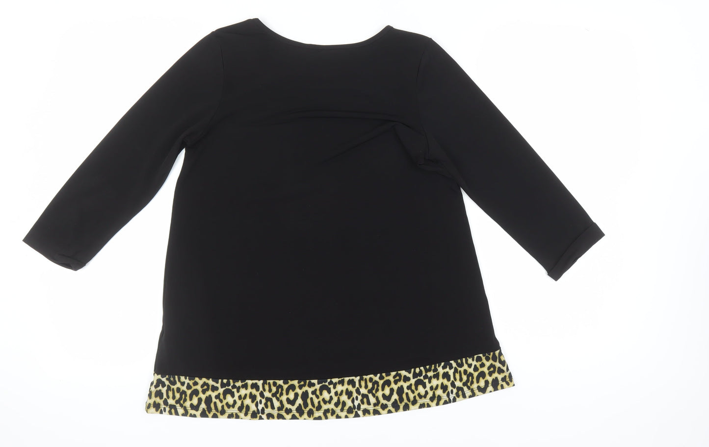 Lipsy Women's Black Animal Print Tunic - Size 10