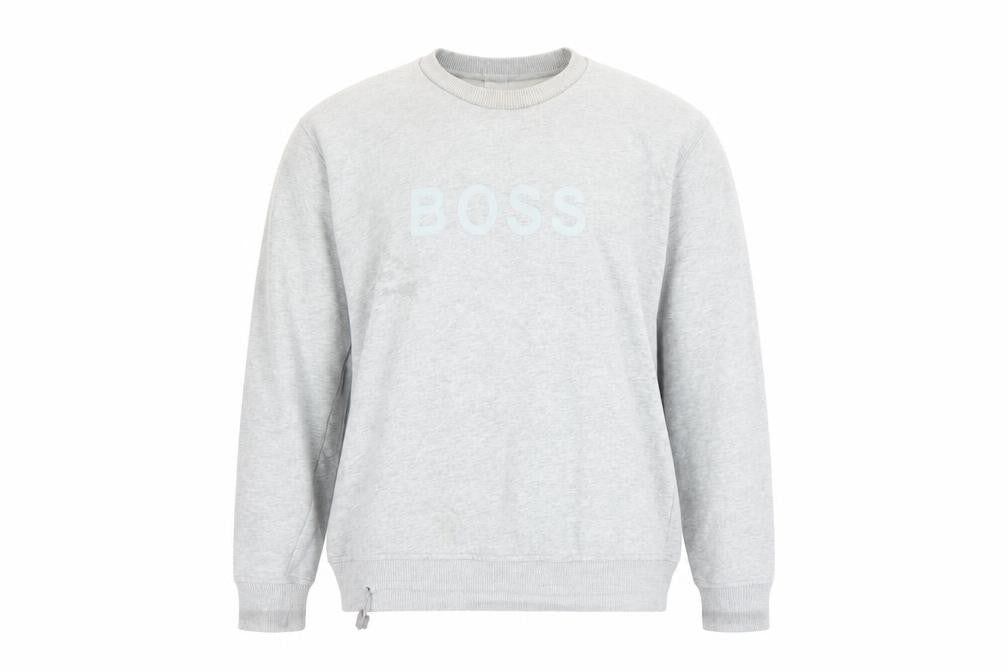 Front view of Hugo Boss Grey Crew Neck unisex sweatshirt m