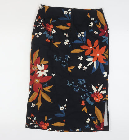 Marks and Spencer Women's Multicoloured Floral Pencil Skirt, Size 12